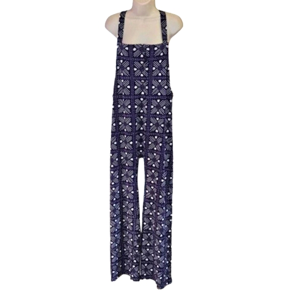ade + ayo Purple/White Multi-Color Geometric Print Jumpsuit, Size XXL - Picture 2 of 15